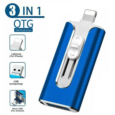 £6.99 • Buy 1TB USB 3.0 I Flash Drive External Memory Storage Photo Stick For IPhone IPad PC