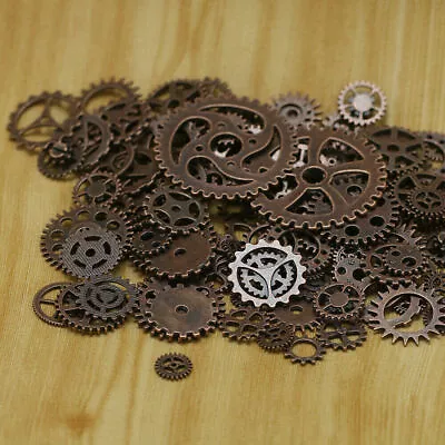 Bronze Watch Parts Steampunk Cyberpunk Cogs Gears  Pendents +DIY Jewelry Crafts • $7.43
