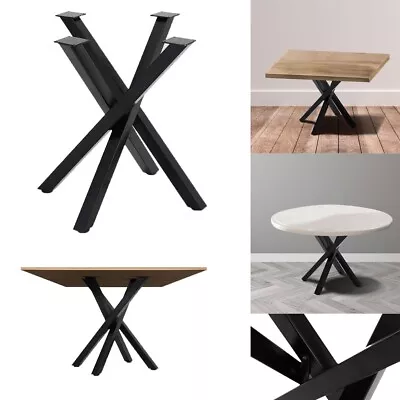 £45.95 • Buy Industrial Spider Steel Table Legs Stand Dining Coffee Table Criss Cross Frame