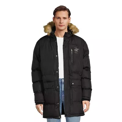 Beverly Hills Polo Club Men's Snorkel Parka Jacket Black - Size Large • $61.49