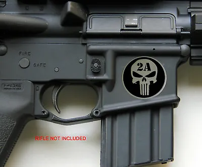 3D Metal 2nd Amendment Rifle Gun Sticker Emblem NRA Decal 1.25  • $6.45
