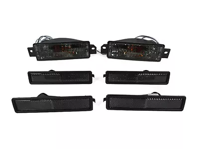 6PCS COMBO Smoke Bumper Signal+ F+R Side Marker Light For 89-91 BMW E30 3 Series • $65.93