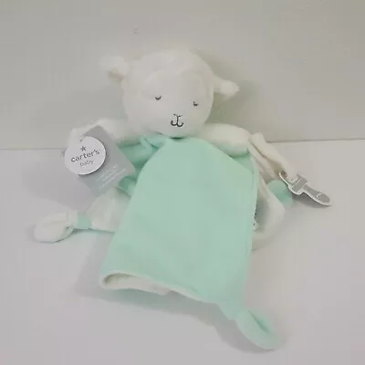 Carters Lamb Lovey Plush Security Blanket Baby Pacifier Holder Sheep Rattle  • $35.99