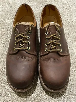 Vintage Doc Martens. Made In England 1990’s.  US 10 UK 9.  Brown + New Laces • $50