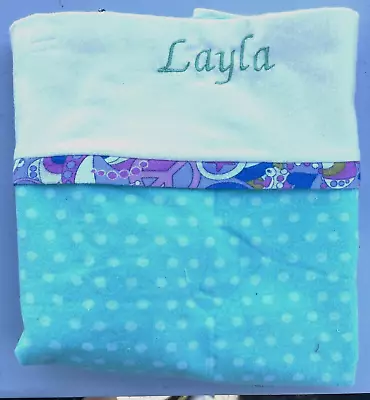 Personalized Handmade Embroidery Standard/Queen Flannel Pillow Cases • $8