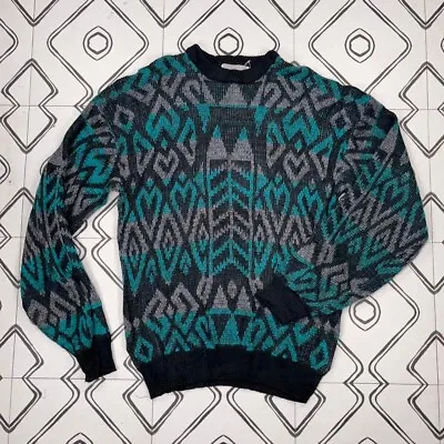 Vintage/Retro 80s/90s McGregor Multicoloured Acrylic & Wool Pullover Jumper M • £26