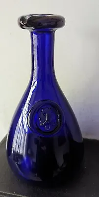 Midcentury Holmegaard Kastrup Ole Winther Cobalt Blue Viking Glass Decanter  • £25