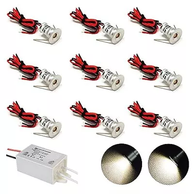 Small LED Spotlight 9PCS 12V 1W Recessed Ceiling Light For Kitchen Stairs Clo... • $39.35