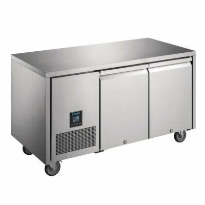 £1953.99 • Buy Polar U-Series Premium Stainless Steel Double Door Counter Fridge 267Ltr - UA005