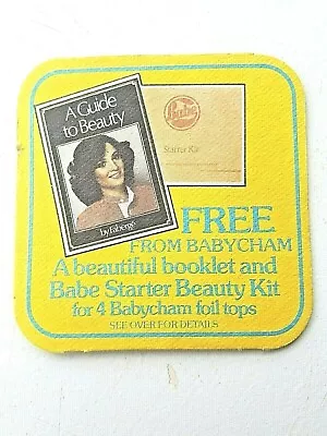 Vintage  BABYCHAM ~ Free Babe Beauty Kit Booklet  Cat No'150 Beer Mat / Coaster • £1.50