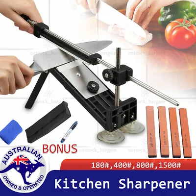 $26.65 • Buy Knife Sharpener Professional Chef Kitchen Sharpening System Fix Angle 4 Stones