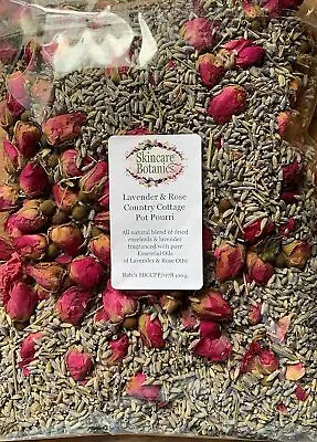 Pure Rosebud & Lavender Flower Pot Pourri With Essential Oils Of Lavender & Rose • £15.95