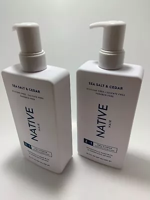 NATIVE SEA SALT & CEDAR~2 IN 1 SHAMPOO & CONDITIONER 16.5 OZ (Set Of Two). • $24