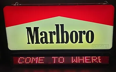 Vintage 1992 Marlboro Scrolling LED Sign  Working Complete • $499.95