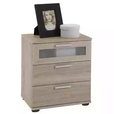 £209.61 • Buy FMD Bedside Table With 3 Drawers Oak Tree
