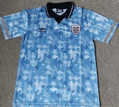 1990 World Cup England Away Retro Football Shirt Size Medium Men's Brand New. • £27