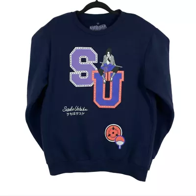 Ripple Junction Naruto Shippuden Sasuke Uchiha Blue Sweatshirt Mens Size Medium • $24.99