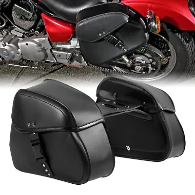 Motorcycle Saddle Bags For Yamaha V Star 1300 1100 950 650 XVS Custom Classic • $65.99