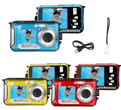 Underwater Camera FHD 2.7K 48 MP Waterproof Digital Camera Selfie Dual Screen • $65.99