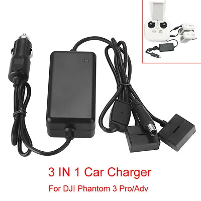 $52.64 • Buy 3-in-1 Car Charger Battery Charging Adapter For DJI Phantom 3 Pro/Adv SE Drone