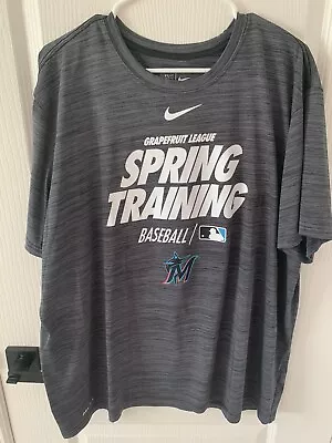 Miami Marlins Nike Spring Training Dri Fit Shirt Size 2XL • $14.99