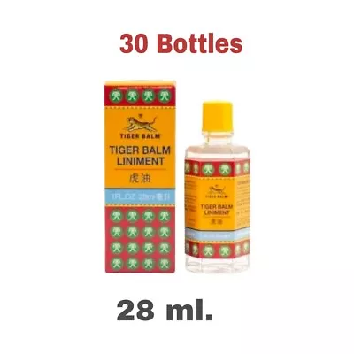 Tiger Balm Liniment Oil Thai Herbal Pain Relief 28 Ml. 30 Bottles • $229