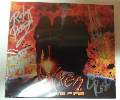 Vixen Live Fire Brand New Fully Signed Rare Slipcase Deluxe Cd And Promo T-shirt • $245