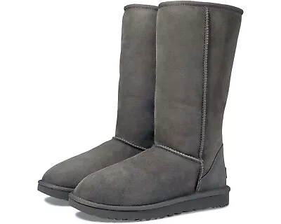 UGG Australia Women's Classic Tall II Shearling Fur Boot Grey 8 • $65