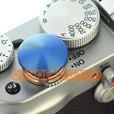 Blue Metal Soft Release Button For Leica Contax Fujifilm X100 Size:L • $4.52