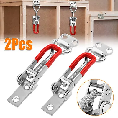 2PCS Heavy Duty Steel Toggle Latch Catches Adjustable Lock Clamp For Boxes Case • $7.48
