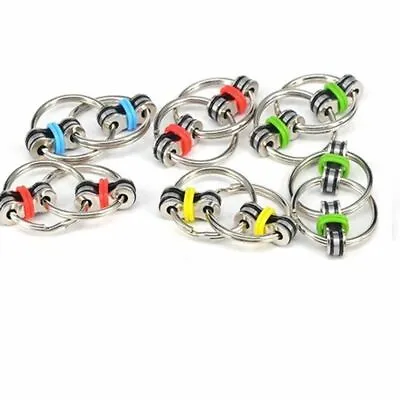 Fidget Flippy Chain Ring Hand Spinner EDC Stress Relief Rings Toy Autism ADHD • £2.99