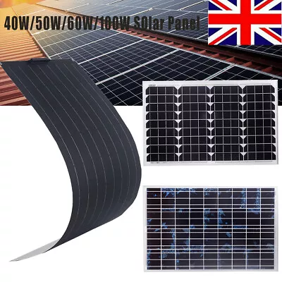 £109.99 • Buy 2.5W 3W 20W 30W 50W 100W 160W Mono Solar Panel 12V Off Grid Power Charge RV Boat