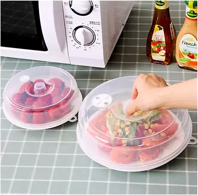 Microwave Splatter Cover For Food BPA-Free Steam Vents Microwave Plate Cover Wi • $18.34