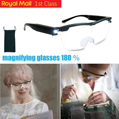 Magnifying Glass With Light 180% For Reading Close Work And Craft Adult • £7.86