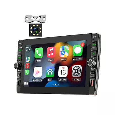 Double 2 Din Car Stereo Radio Bluetooth WIFI GPS Navigation With LED Rear Camera • $120.50