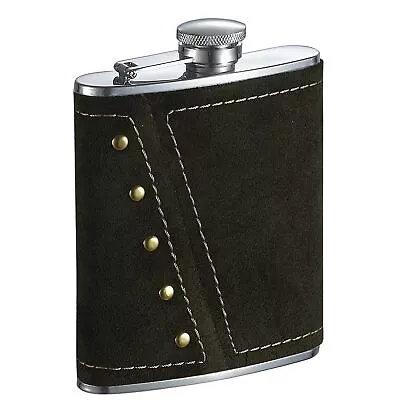 Visol Mission Dark Olive Colored Suede Liquor Flask - 6 • $22.89