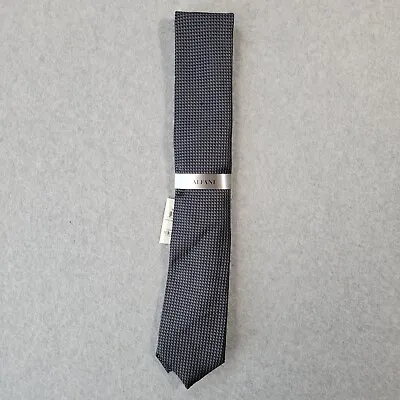 Alfani Butler Mini Black Silk Blend Slim Mens Neck Tie Necktie NWT • $9.83