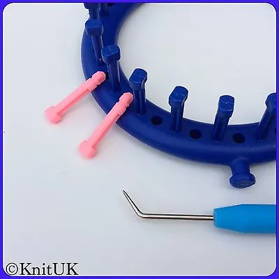 £10.15 • Buy KnitUK Round Blue Knitting Loom. 22 Pegs + 22 Extra Pegs