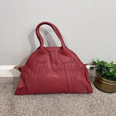 La Gioe Di Toscana Dome Red Leather Handbag The Italian Collection Satchel • $49.99