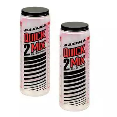 Two Pack Maxima Quick 2 Mix 2 Stroke Oil - Gas Mixer Oil Ratio Mixing Bottles • $13.95