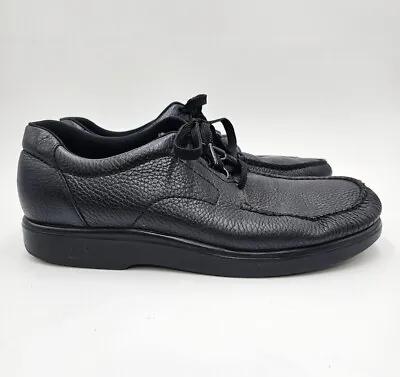 SAS Bout Time Black Leather Lace Up Comfort Loafers Shoes - Mens Size US 12 M • $65