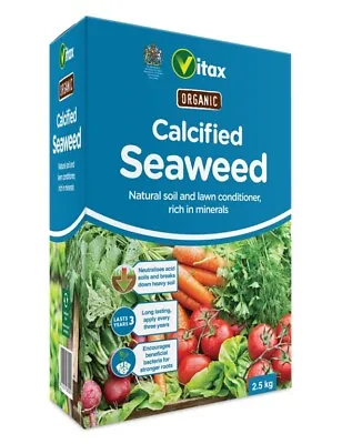 Vitax Calcified Seaweed Natural Soil And Lawn Conditioner Rich In Minerals 2.5kg • £13.70