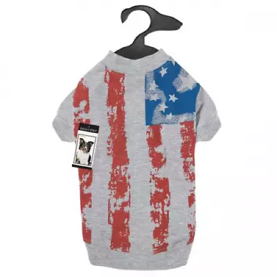 Zack & Zoey Americas Pup Flag Print Tee • $21.99