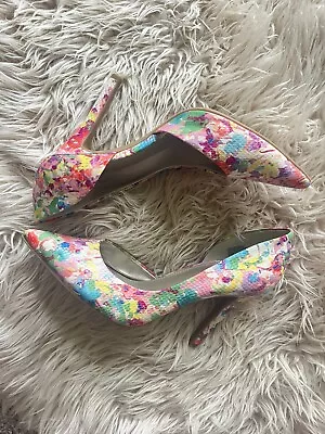 A.N.A.SHOES Sz 9 1/2 Floral 4  Heels • $30