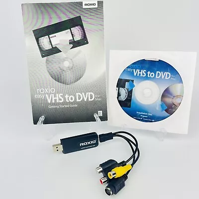 Roxio Easy VHS To DVD For Mac Hi8 V8 Video Or Digital Converter Complete Kit • $22.99