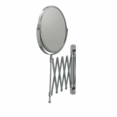 Magnyfing Wall Mounted Extending Bathroom Swivel Mirror Shaving Cosmetic Make Up • £13.99