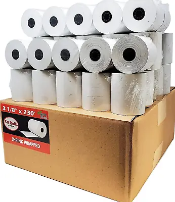 3-1/8  X 230' Thermal Pos Receipt Printer Roll Paper Bpa Free- 50 Rolls - 50 Gsm • $63.72