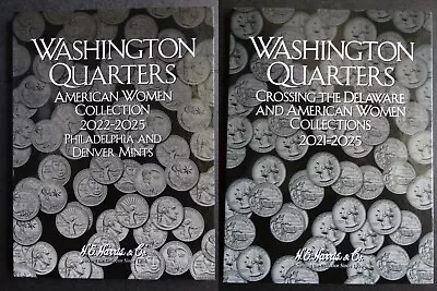 Set Of 2 He Harris Delaware American Women Quarters Coin Folder 2021-2025 Book • $14.95