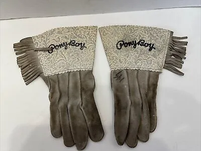 Vintage PonyBoy  1970s Childs Western Fringed  Gloves • $28.99