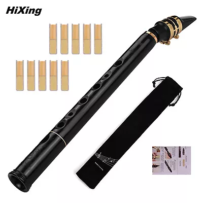 HiXing C  Saxophone  Pocket Sax With 10pcs Reeds Carrying Bag Gifts T0D5 • $57.73